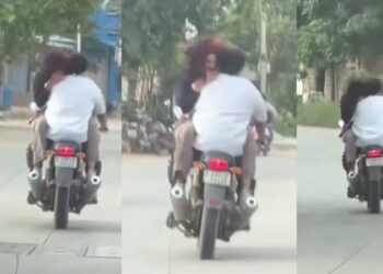 ಜಾಲಿ ರೈಡ್ ನಲ್ಲಿಯೇ ರೋಮ್ಯಾನ್ಸ್ ಮಾಡಿದ ಪ್ರೇಮಿಗಳು; ಆಕ್ರೋಶ