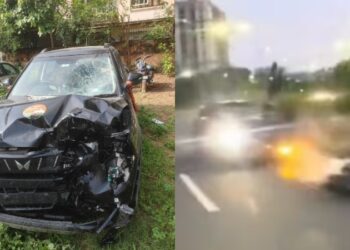 ಬಿಜೆಪಿ ನಾಯಕನ ಕಾರು ಗುದ್ದಿ; ಬೈಕ್ ಸವಾರ ಬಲಿ