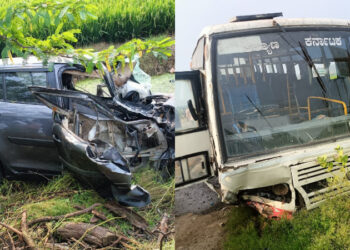 ಭೀಕರ ಅಪಘಾತಕ್ಕೆ ವ್ಯಕ್ತಿ ಬಲಿ