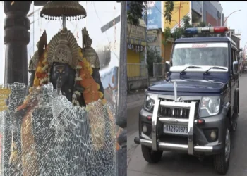 ಗಣೇಶ ಮೂರ್ತಿಗೆ ಕಲ್ಲು ಎಸೆದ ದುಷ್ಕರ್ಮಿಗಳು