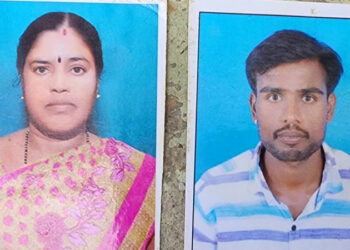 ಬೈಕ್ ನಿಂದ ಕೆಳಗೆ ಬಿದ್ದ ದಂಪತಿಯ ಮೇಲೆ ಹರಿದ ಬಸ್