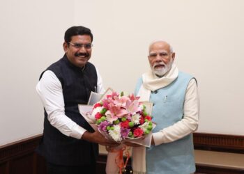 ಪ್ರಧಾನಿ ಮೋದಿ ಅವರನ್ನು ಭೇಟಿ ಮಾಡಿದ ಬಿ.ವೈ. ವಿಜಯೇಂದ್ರ