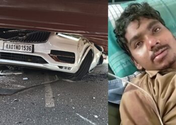 ಮುಂದಿದ್ದ ಲಾರಿ ತಪ್ಪಿಸಲು ಹೋಗಿ ಹೀಗಾಯ್ತು