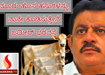 ಮೂರು ಹೊಸ ಹಸುಗಳನ್ನು ನಾನೇ ಕೊಡಿಸುತ್ತೇನೆ: ಜಮೀರ್ ಭರವಸೆ