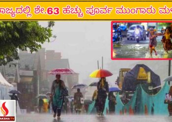 ರಾಜ್ಯದಲ್ಲಿ ಶೇ.63 ಹೆಚ್ಚು ಪೂರ್ವ ಮುಂಗಾರು ಮಳೆ