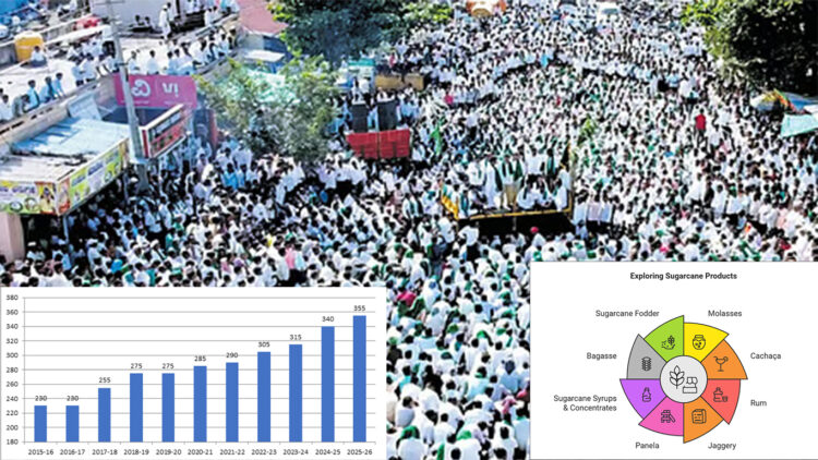 Sugarcane farmers demand 3,500 Rs per ton: Is it fair? What it means for sugar factories in India