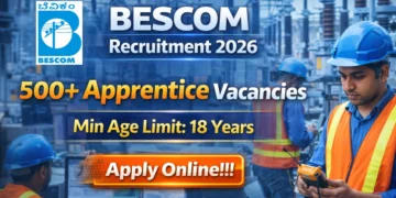 ರಾಜ್ಯದ ನಿರುದ್ಯೋಗಿ ಯುವಕರಿಗೆ  ಗುಡ್ ನ್ಯೂಸ್ ಬೆಸ್ಕಾಂನಲ್ಲಿ ಖಾಲಿ ಇವೆ 520 ಹುದ್ದೆಗಳು ಇಂದೇ ಅರ್ಜಿ ಸಲ್ಲಿಸಿ