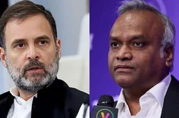 ಅಂಗಿ ಬಿಚ್ಚಿ ಪ್ರತಿಭಟಿಸಿದ ಕೈ ಕಾರ್ಯಕರ್ತರು, ರಾಗಾ ಬೆಂಬಲಕ್ಕೆ ನಿಂತ ಪ್ರಿಯಾಂಕ್ ಖರ್ಗೆ : ಬಿಜೆಪಿ ದ್ವಂದ್ವ ನೀತಿಯ ವಿರುದ್ಧ ಸಚಿವರ ಕಿಡಿ