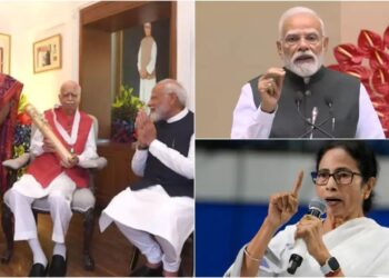 ರಾಷ್ಟ್ರಪತಿ ನಿಂತಿದ್ದಾರೆ, ನೀವು ಕುಳಿತಿದ್ದೀರಿ: ಮೋದಿ ವಿರುದ್ಧ ಮಮತಾ ಬ್ಯಾನರ್ಜಿ ಫೋಟೋ ಸಮರ ಶುರು