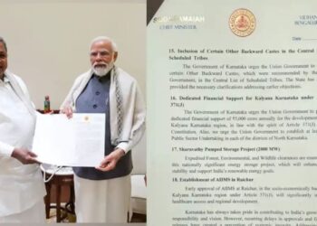 ಮೋದಿ ಮುಂದೆ ರಾಜ್ಯದ ಹಿತಾಸಕ್ತಿ ಮಂಡಿಸಿದ ಸಿದ್ದರಾಮಯ್ಯ ಸ್ವಾಗತದ ನಡುವೆಯೇ ಸಲ್ಲಿಕೆಯಾಯಿತು 18 ಅಂಶಗಳ ಹಕ್ಕೊತ್ತಾಯ