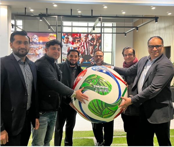 with Khawaja Masood Akhtar Owner of Forward Sports who are producing World Cup's Football