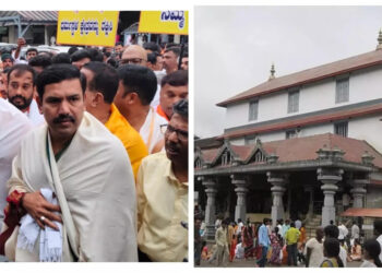 ಅಡ್ಡಮತದಾನ ವಿವಾದದ ನಡುವೆಯೇ ಧರ್ಮಸ್ಥಳಕ್ಕೆ ವಿಜಯೇಂದ್ರ ಭೇಟಿ