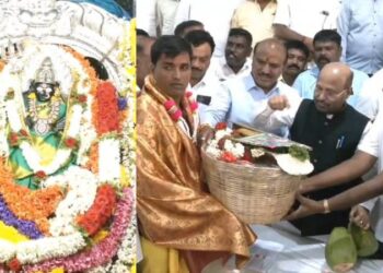 ಚಾಮುಂಡೇಶ್ವರಿಗೆ ಮಡಿಲಕ್ಕಿ ಸೇವೆ ಸಲ್ಲಿಸಿದ ಶಾಸಕ ಇಕ್ಬಾಲ್ ಹುಸೇನ್