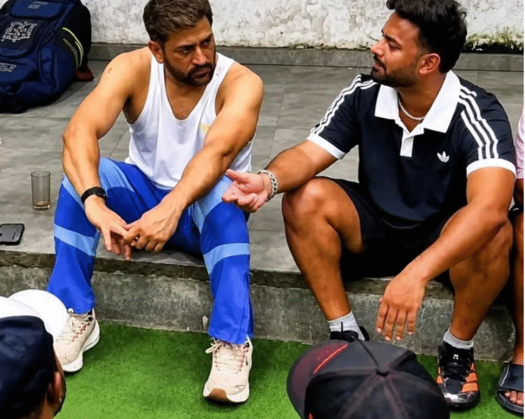 sports/rishabh-pant-meets-ms-dhoni-ahead-of-sri-lanka-test-