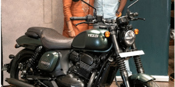PR Sreejesh Becomes First Owner of 2026 Yezdi Roadster Green Mamba in India