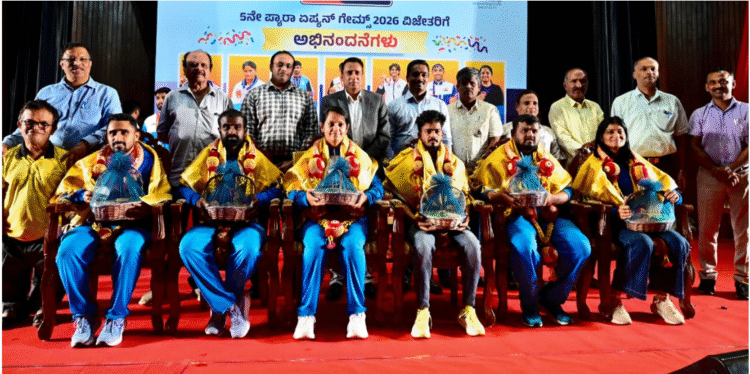 karnataka-para-asian-games-medal-winners-grand-welcome-bengaluru