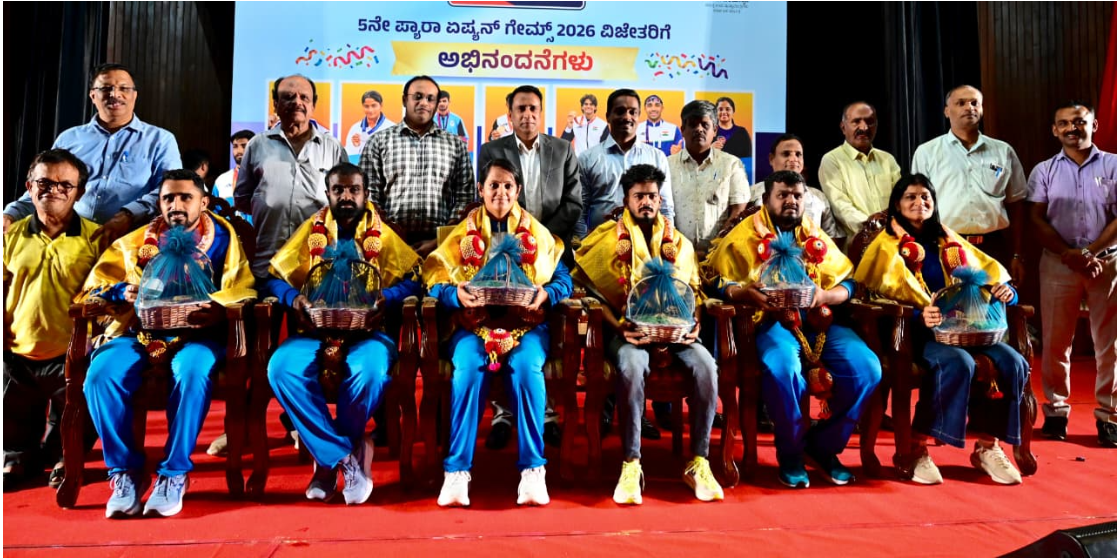 karnataka-para-asian-games-medal-winners-grand-welcome-bengaluru