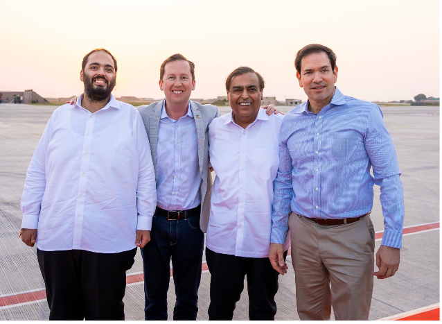 marco-rubio-sergio-gore-visit-reliance-jamnagar-refinery-mukesh-ambani