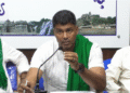 darshan-puttannaiah-condoles-farmer-yogesh-family-kadenahalli-mandya